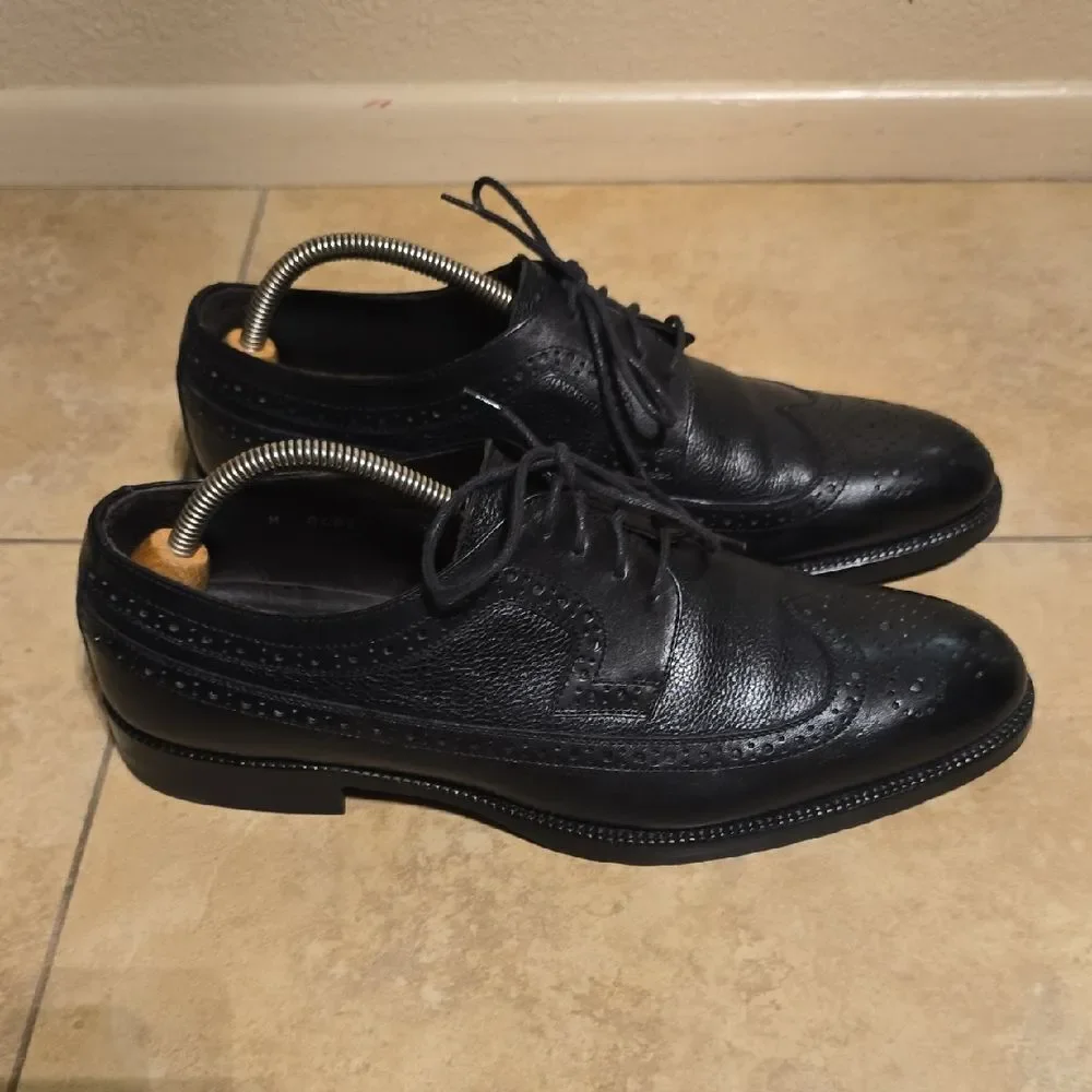 Bruno Magli 10.5 M Black Men's Brogue Oxfords